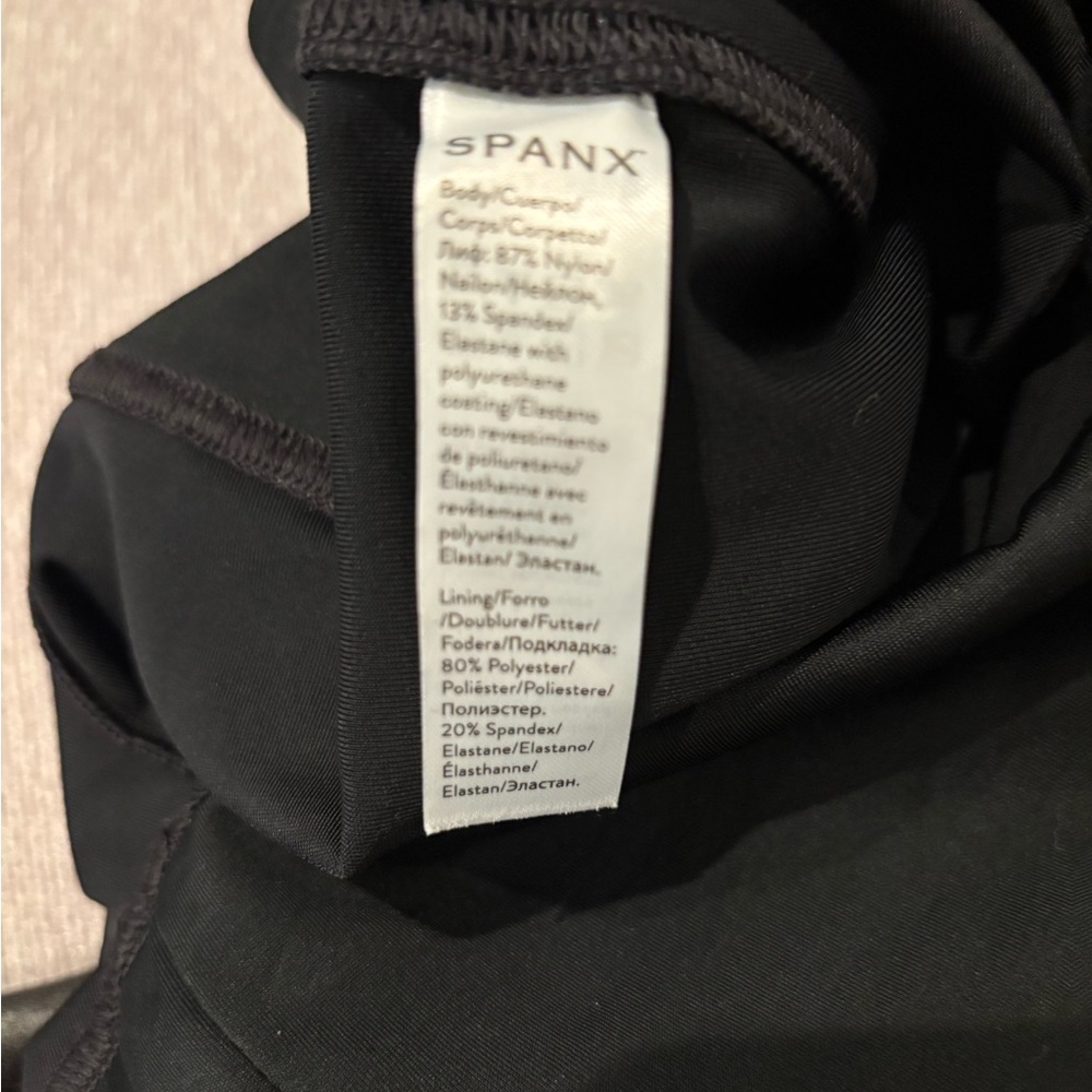 SPANX Black Faux Leather Leggings-size medium - Picture 14 of 16